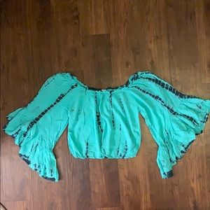 Surf Gypsy Bell Sleeve Off Shoulder Top